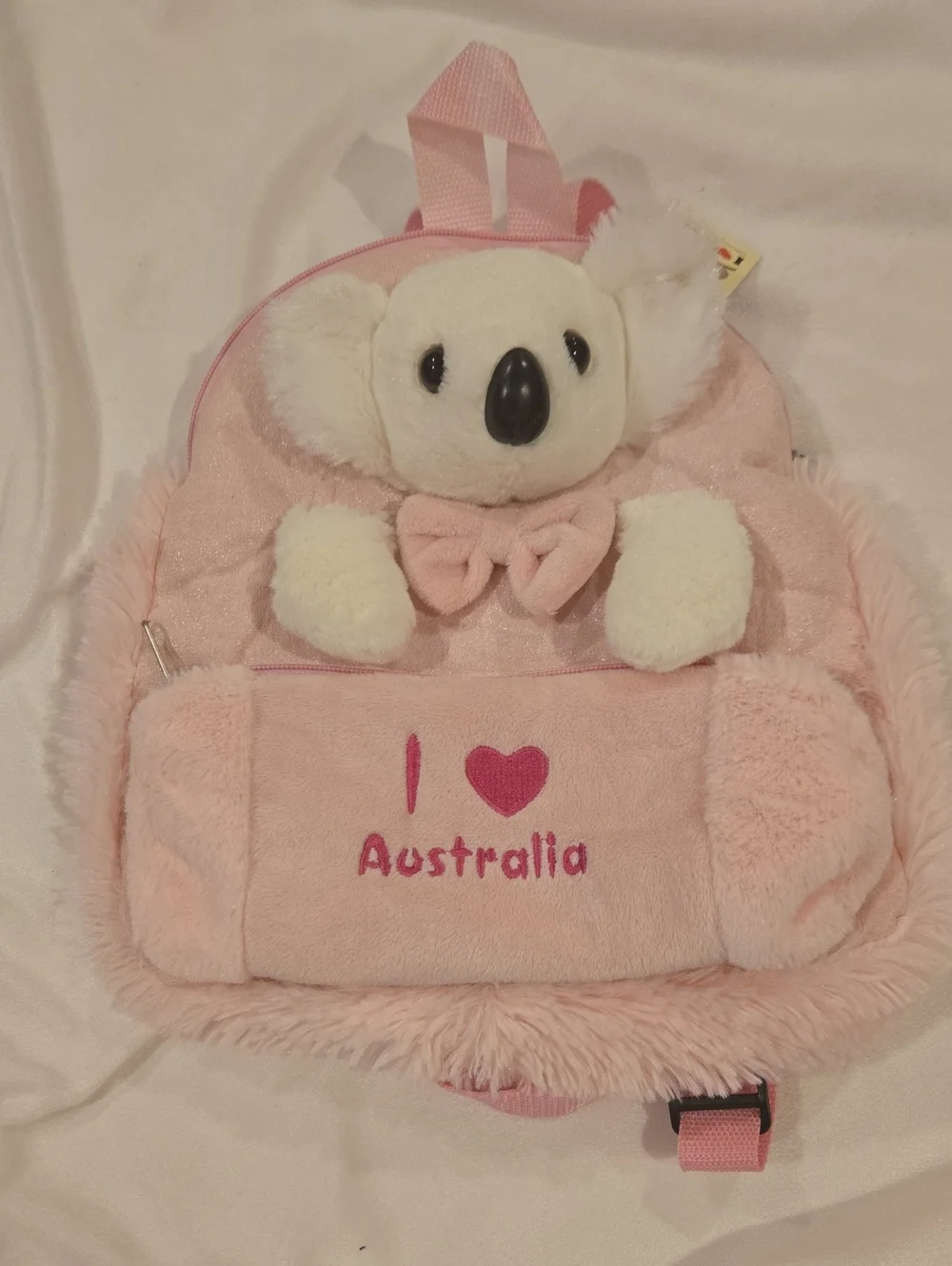 Pink Plush Koala Backpack - I ♥ Australia